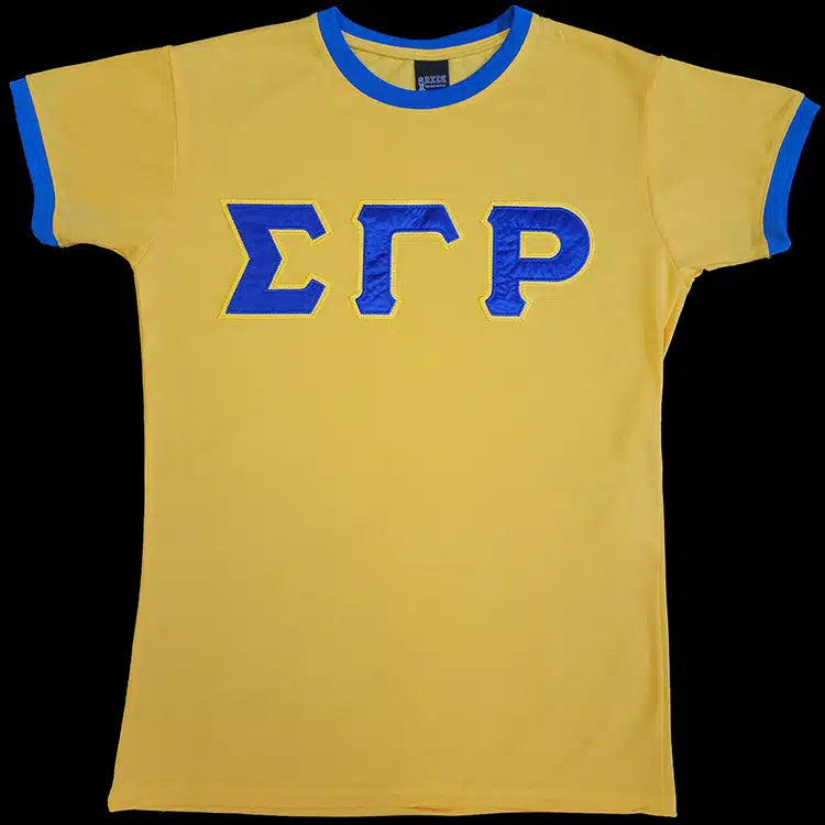 SGRho Satin Letter Ringer Tee