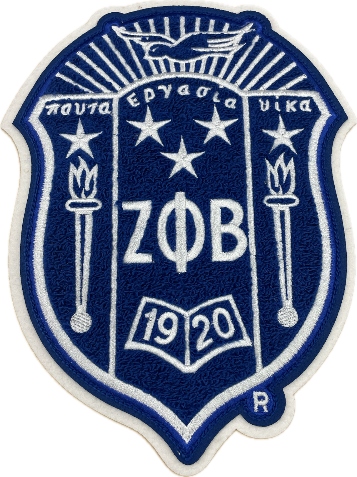 Zeta Chenille Crest Patch 11 Inches