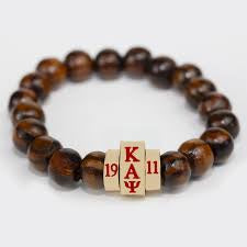 Kappa Wood Bead Bracelet