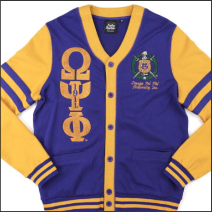 Omega Greek Letter Cardigan