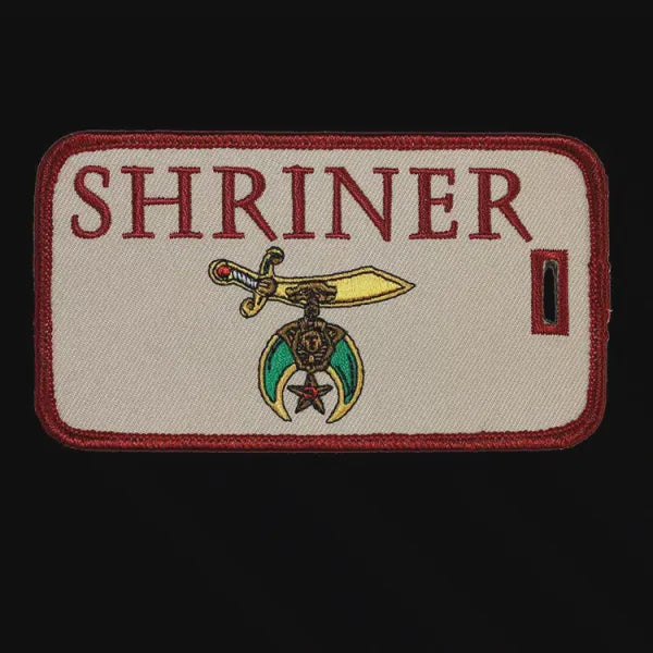 Shriner Crest Embroidered Luggage Tag