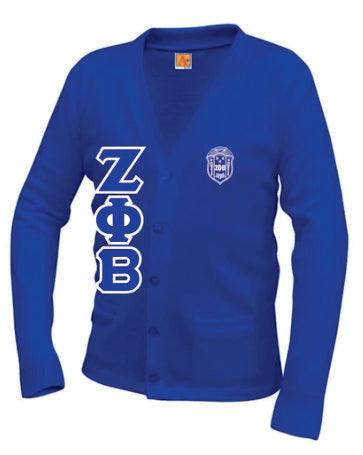 Zeta Crest Cardigan Sweater