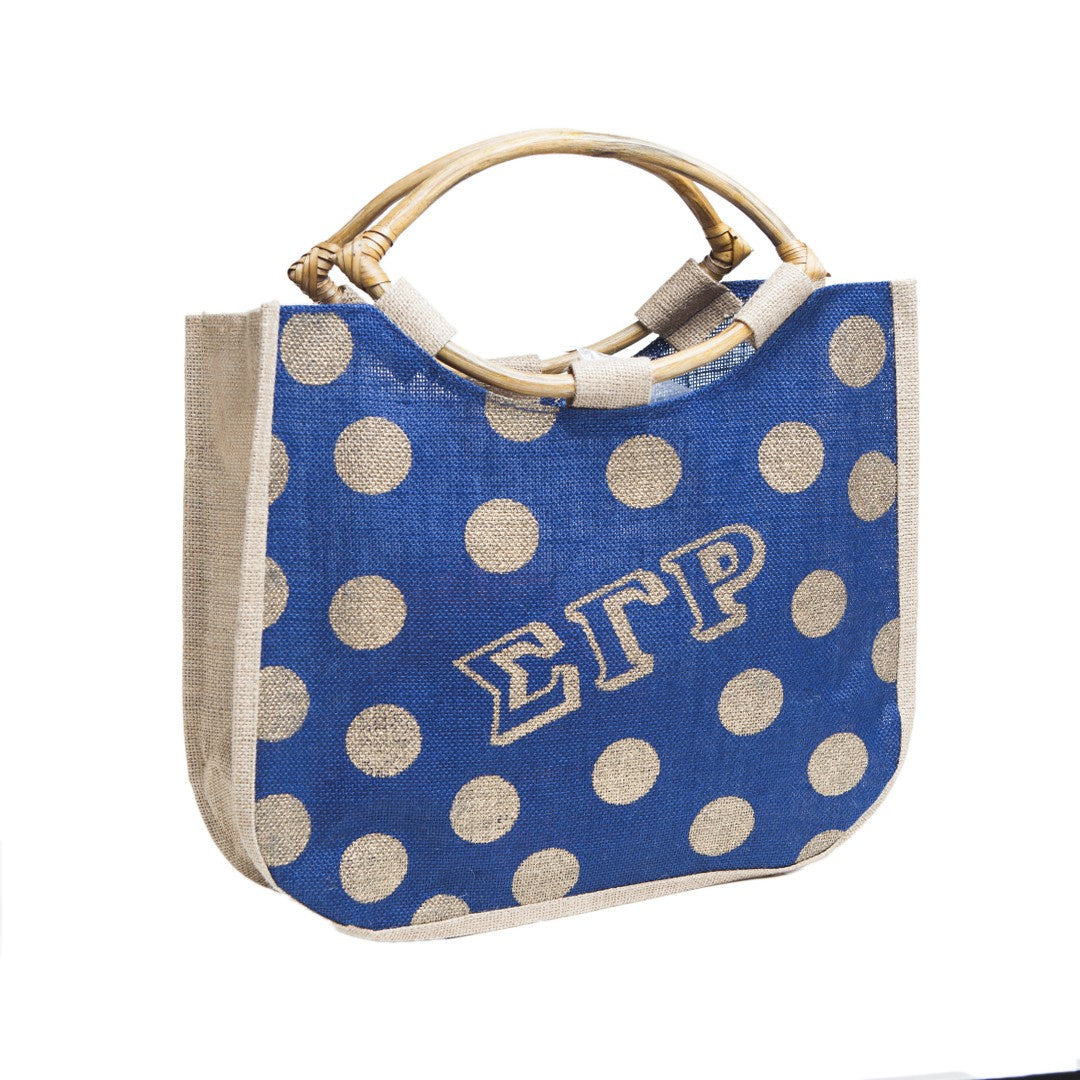 SGRho Polka Dot Jute Bag