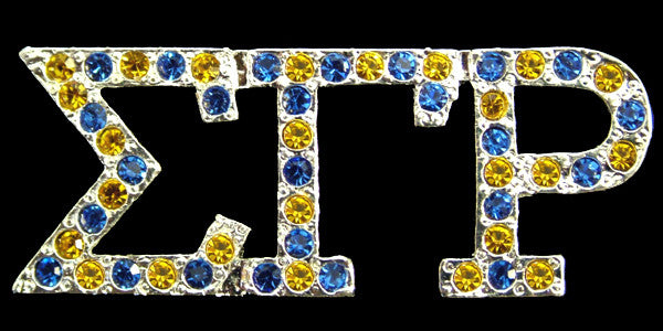 SGRho Silver Austrian Multi Crystal Pin