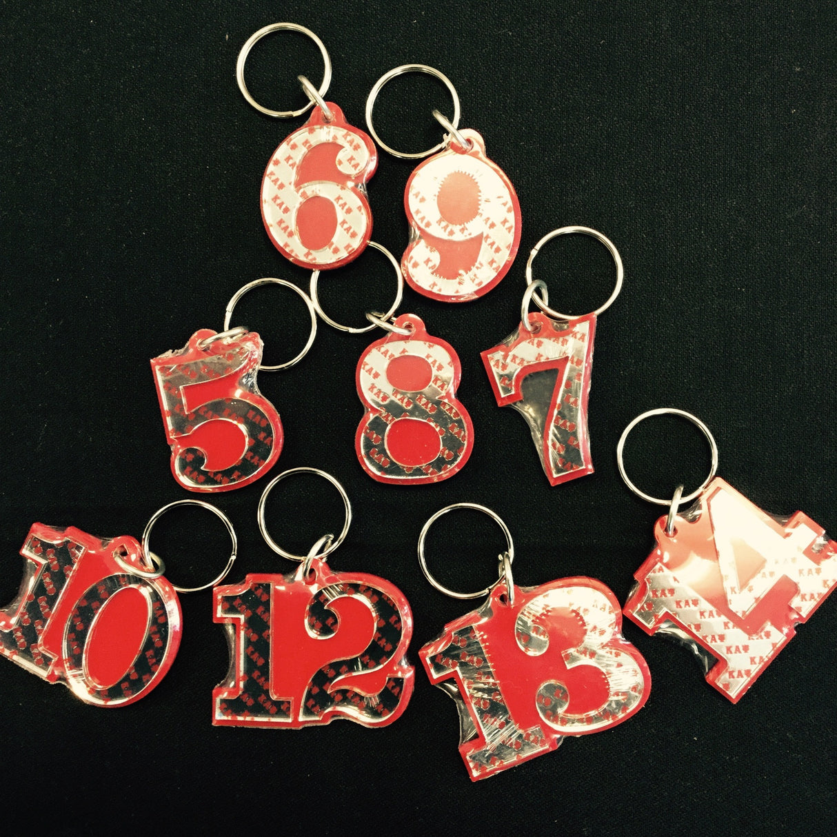 Kappa Double Number Keychain