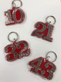 Delta Sigma Theta Greek Sorority Number Keychain