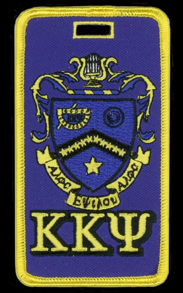 KKPsi Crest Embroidered Luggage Tag