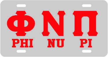 Kappa Phi Nu Pi Tag Silver/Red