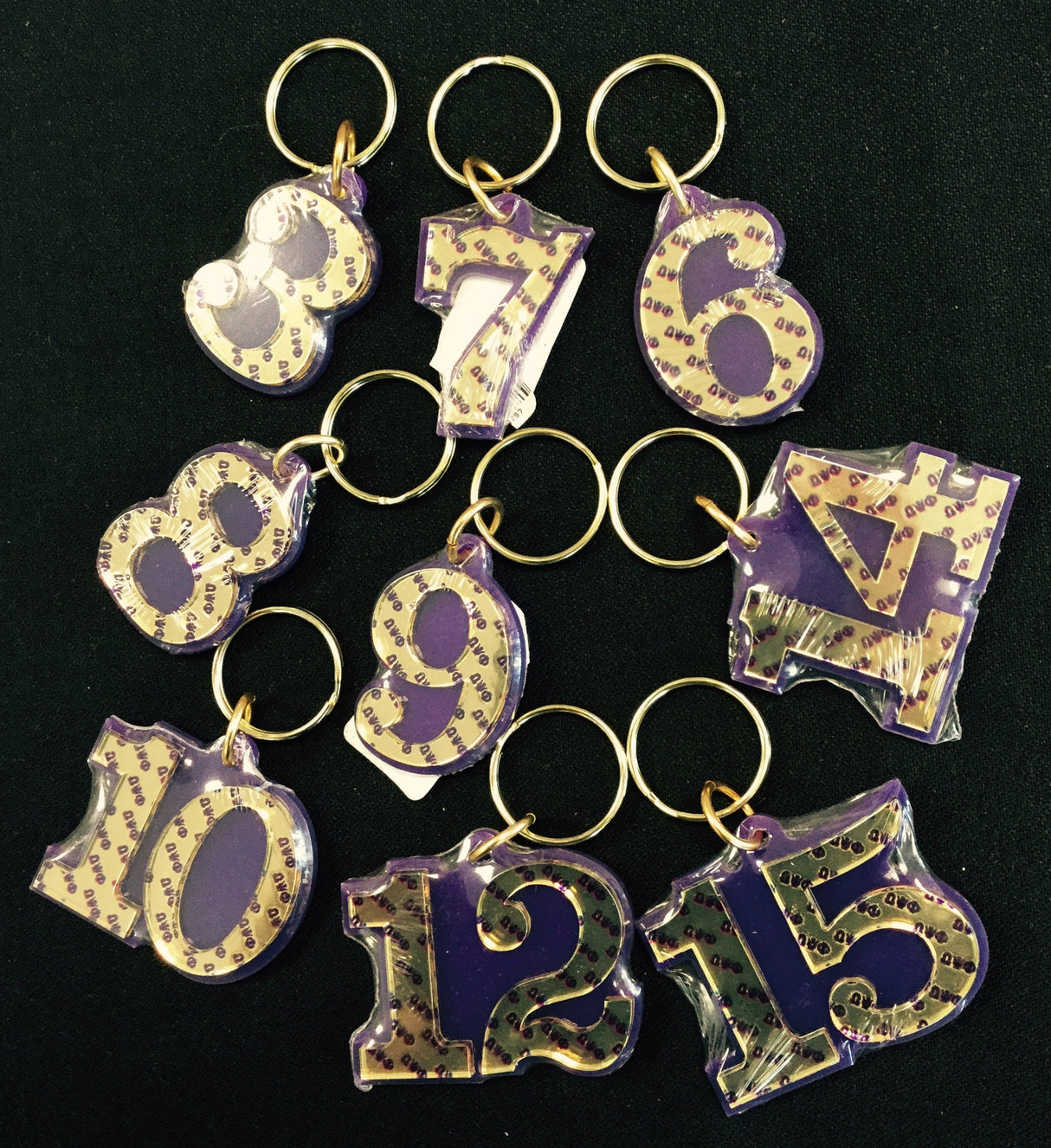 Omega Double Number Keychain