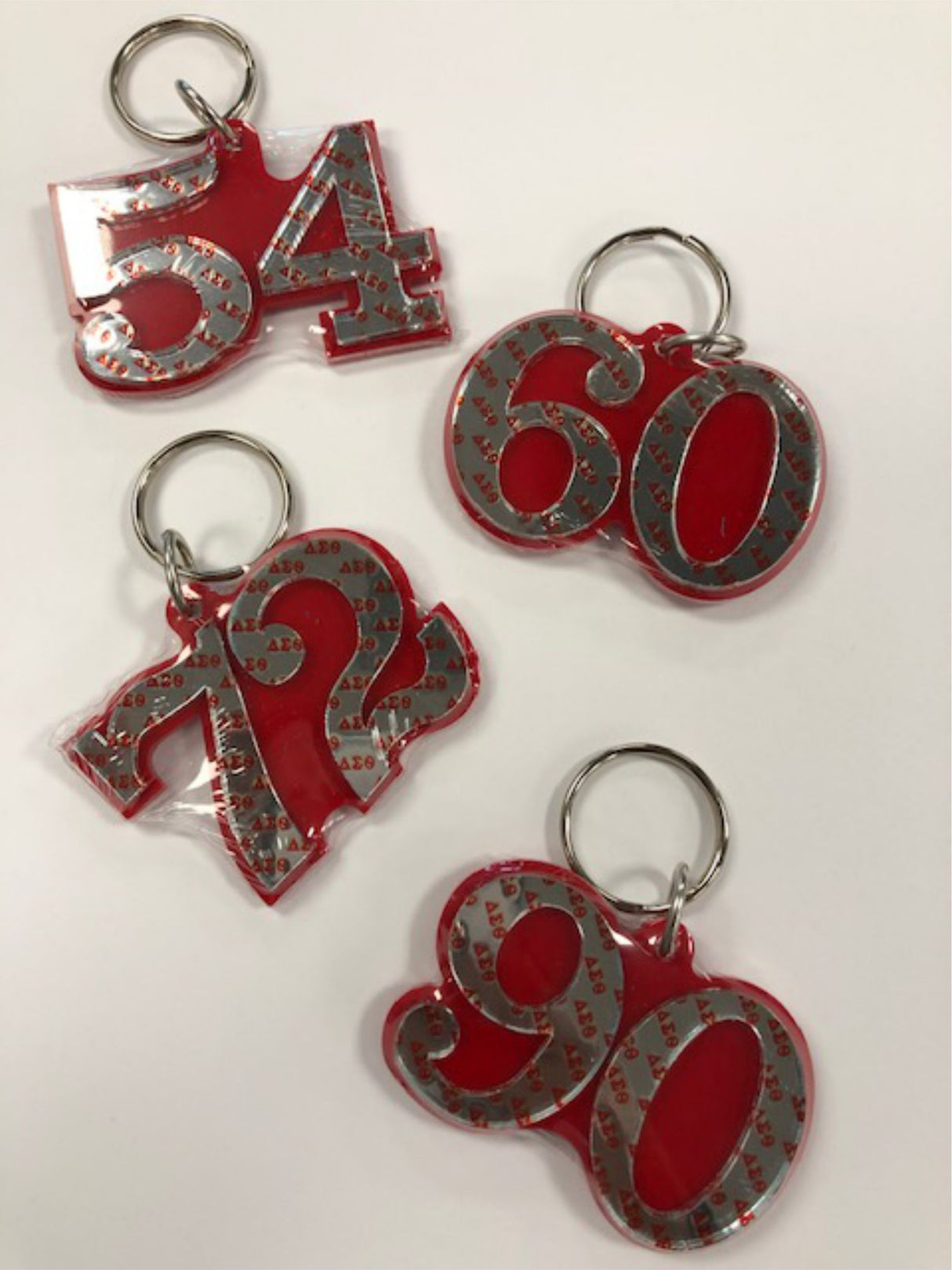 Delta Sigma Theta Greek Sorority Number Keychain