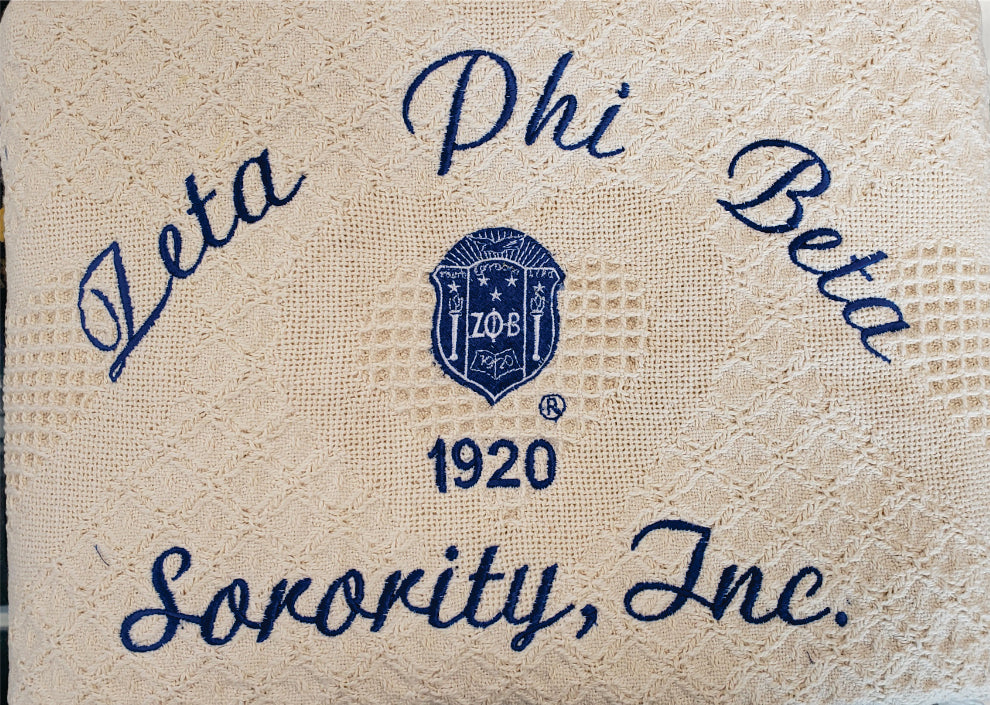 Zeta Phi Beta Greek Sorority Afghan